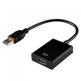 品名: USB3.0轉HDMI 轉換線USB3.0 TO HDMI轉換線(黑色) J-14148 全新 G-2443