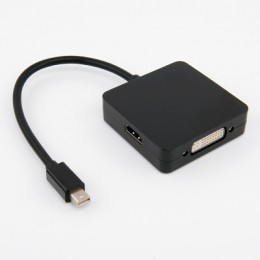 品名: 螢幕顯示器轉接線 Mini DP Displayport轉VGA+HDMI+DVI轉換線 Macbook(黑色) J-14223 全新 G-2788