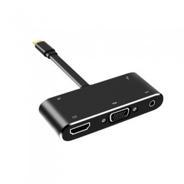 品名: 4k*2k USB3.1 Type-C 轉HDMI VGA含音頻支持PD上行供電轉換線 J-14637 全新 G-4361