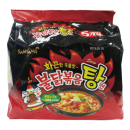 火辣雞肉風味湯麵불닭볶음탕면145g/5包 全新 G-4586