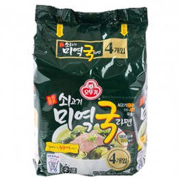 海帶牛肉湯風味拉麵쇠고기미역국라면135g/4包 全新 G-5171