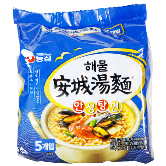 安城湯麵 (海鮮味) 해물안성탕면112g/5包 全新 G-6556