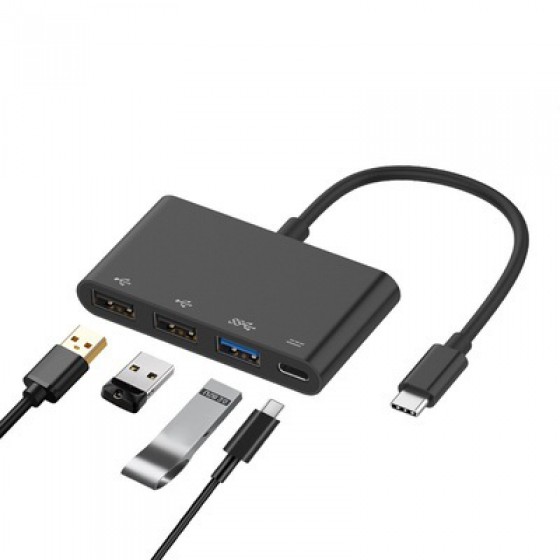 品名: 環保包裝USB-C HUB TYPE-C集線器PD供電(顏色隨機) J-14729 全新 G-7233