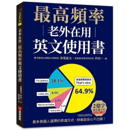 老外在用最高頻率英文使用書: 2億字資料庫分析, 最多美國人選擇的表達方式, 照著說安心不出錯! (附QR碼線上音檔) 2億語のデータでわかった本当に使える英語 ビッグデータ英会話 語研學院高橋基治/ 阿部一 七成新 G-8628